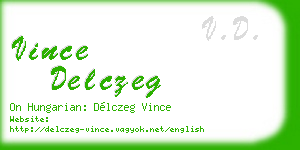 vince delczeg business card